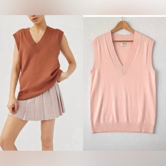 Sunday Best Aritzia Winston Merino Wool Oversized Ribbed Knit Sweater Vest - Picture 8 of 10